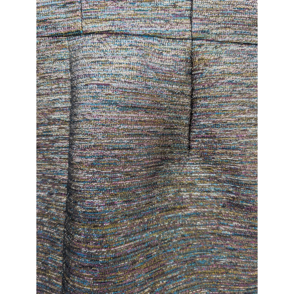 Hutch Anthropologie Metallic Rainbow V-Neck Flutter Sleeve Cocktail Dress 10 - Picture 5 of 10